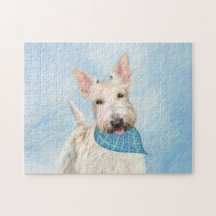 Schotse Terriër Wheaten Hondenschilderij Originele Legpuzzel