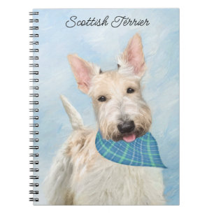 Schotse Terriër Wheaten Hondenschilderij Originele Notitieboek