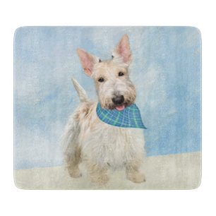 Schotse Terriër Wheaten Hondenschilderij Originele Snijplank
