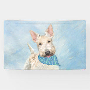 Schotse Terriër Wheaten Hondenschilderij Originele Spandoek