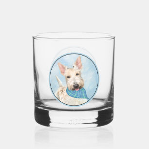 Schotse Terriër Wheaten Hondenschilderij Originele Whisky Glas