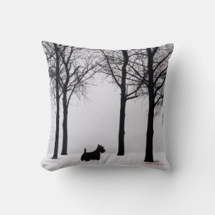 Schotse Terrier Winter Kussen