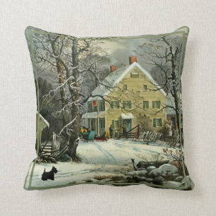 Schotse Terrier Winter Kussen
