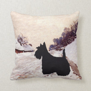 Schotse Terrier Winter Kussen