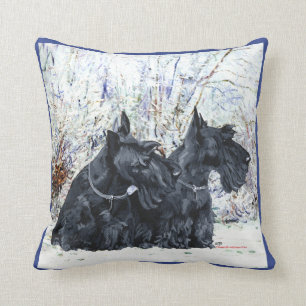 Schotse Terrier Winter Kussen