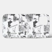 Schotse Terrier Zwarte Toile Case-Mate iPhone Case (Achterkant (horizontaal))