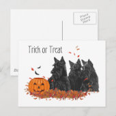 Schotse Terriërs Halloween Briefkaart (Voorkant / Achterkant)