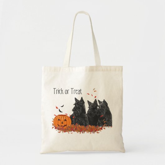 Schotse Terriërs Halloween Tote Bag (Voorkant)