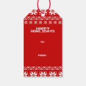 Schotse Terriers Kerst Sleigh vakantie vanaf Cadeaulabel (Achterkant)