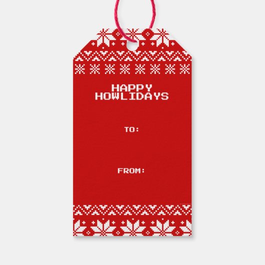 Schotse Terriers Kerst Sleigh vakantie vanaf Cadeaulabel (Achterkant)