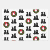 Schotse Terriers met Kerstkrans Inpakpapier Vel (Voorkant 2)