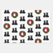 Schotse Terriers met Kerstkrans Inpakpapier Vel (Voorkant)