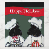 Schotse Terriers Wijn Etiket (Enkel label)