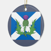 Schotse Thistle en Saltire Keramisch Ornament (Links)