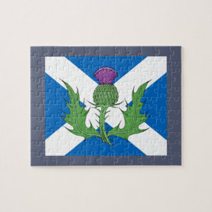 Schotse Thistle en Saltire Legpuzzel