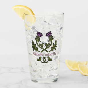 Schotse Thistle en Schots-Gaelic Toast Glas