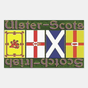 Schotse & Ulster vlaggen Rechthoekige Sticker