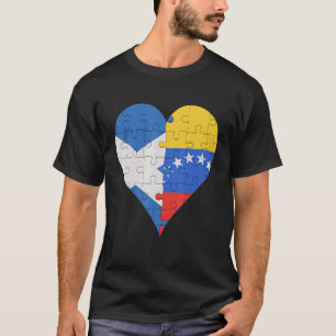 Schotse Venezolaanse vlag Hart T-shirt