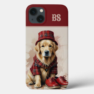 Schotse verhuurder hond in kilt en pet iPhone 13 hoesje