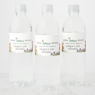Schotse verjaardagsfeestje waterfles etiket