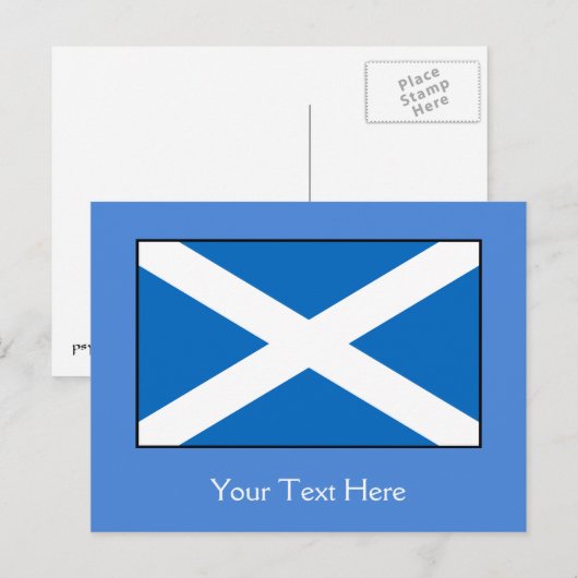 Schotse vlag briefkaart (Voorkant / Achterkant)