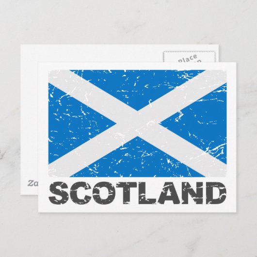 Schotse  vlag briefkaart (Voorkant / Achterkant)