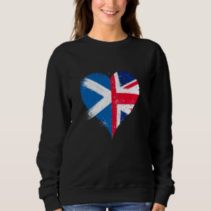 Schotse vlag en Union Jack in stijl Trui