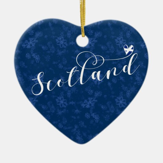 Schotse vlag in Heart, Scottish Saltire Keramisch Ornament (Voorkant)