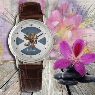  Schotse vlag, Lion & Schotland/mode Horloge