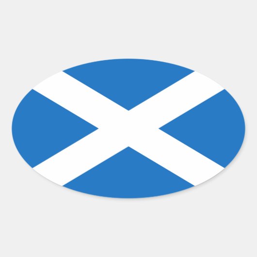 Schotse vlag ovale sticker (Voorkant)