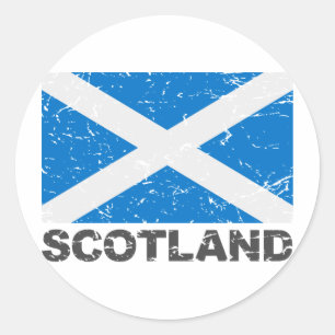 Schotse vlag ronde sticker