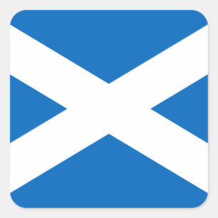 Schotse vlag Saltire Vierkante Sticker