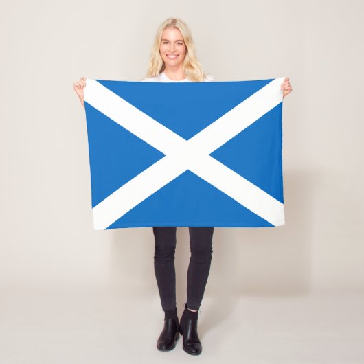 Schotse vlag Scottish Saltire Fleece Deken (In situ)