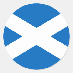 Schotse vlag Scottish Saltire Ronde Sticker
