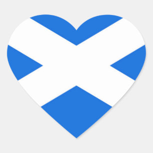 Schotse vlag staant hart sticker