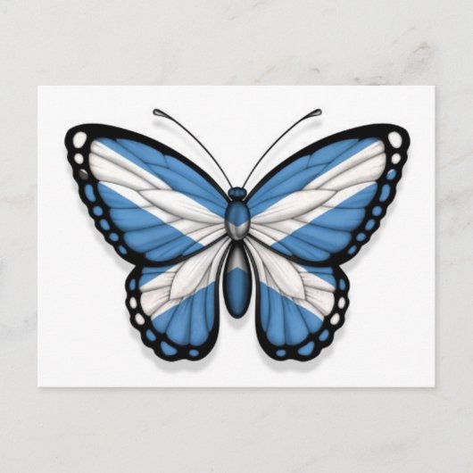 Schotse vlag voor Butterfly Briefkaart (Voorkant)