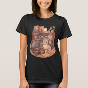 Schotse vouw vinyl dj recordspeler Lo-Fi T-shirt