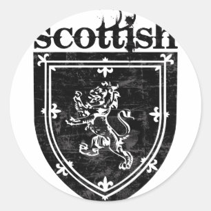 schotse wapenschild ronde sticker