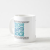 Schotse zegen kalligrafie met Keltische knoop Koffiemok (Voorkant links)
