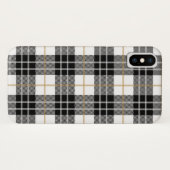 Schotse zwart-witte tartan plaid Case-Mate iPhone case (Achterkant (horizontaal))