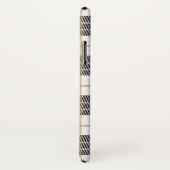 Schotse zwart-witte tartan plaid Case-Mate iPhone case (Achterkant / rechts)