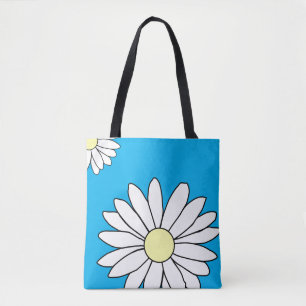 Schouder Canvas tas - Summer Daisy Blue