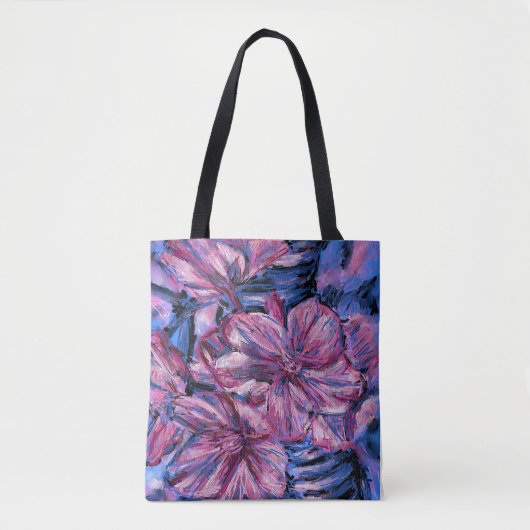 Schouder Tas, Cherry Blossom Blue Draagtas (Voorkant)