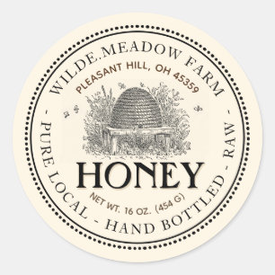schouderhoning met de hand en de tand van de troe ronde sticker