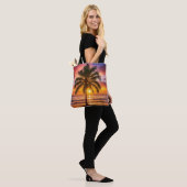 Schoudermachine canvas tas (Op model)
