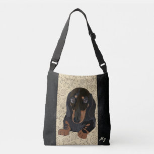 Schoudertas Dachshund Puppy Dog Crossbody Tas