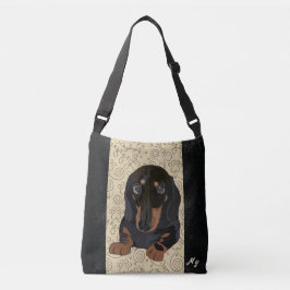 Schoudertas Dachshund Puppy Hond Crossbody Tas