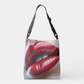 Schoudertas met lipprint crossbody tas (Achterkant)