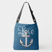 Schoudertas van Anchor Love nautical strand Crossbody Tas (Voorkant)