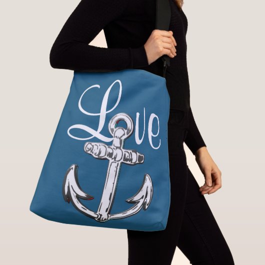 Schoudertas van Anchor Love nautical strand Crossbody Tas (Dichtbij)